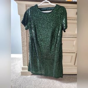 Brand new emerald sequin mini dress